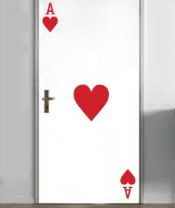 ACE HEARTS Door Decal - $12